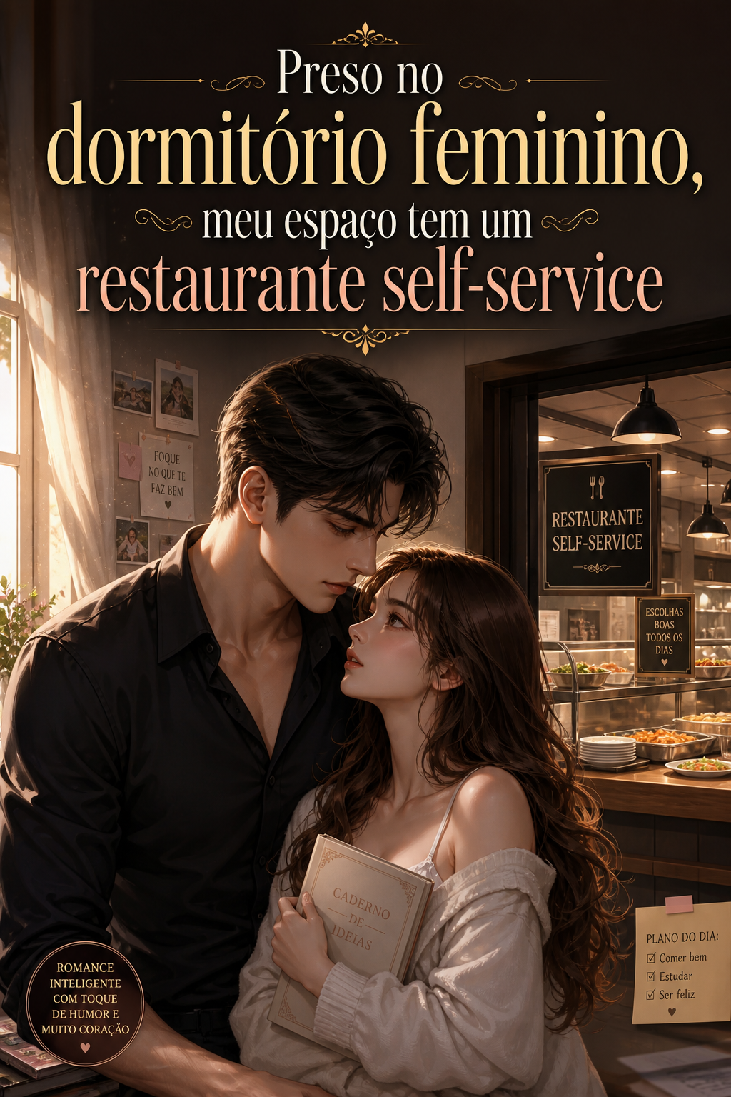 Preso no dormitório feminino, meu espaço tem um restaurante self-service